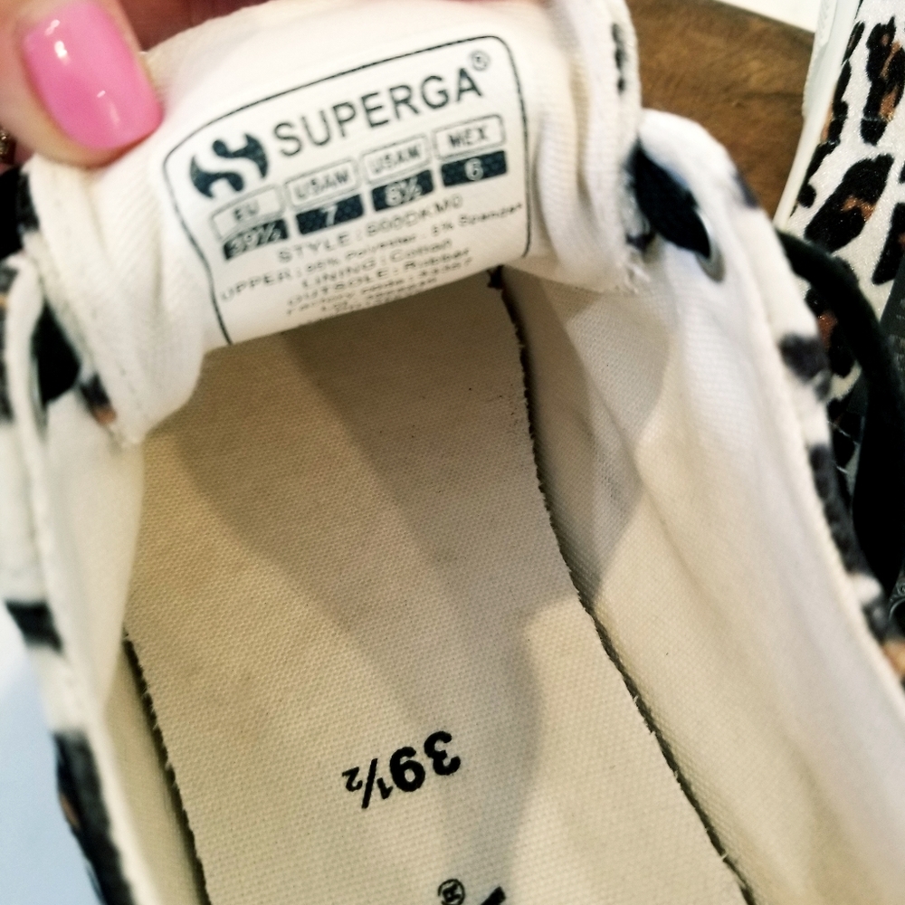 Superga Animal Print Cheetah Print Velour Velvet Sneakers - Picture 6 of 16